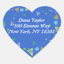 Stars des Aufklebers der jüdischen RÜCKSENDEADRESS