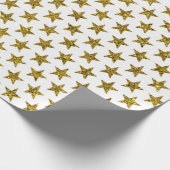 Stars des Gold Glitzer Geschenkpapier (Ecke)