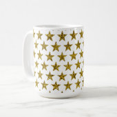 Stars des Gold Glitzer Kaffeetasse (Vorderseite Links)