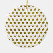 Stars des Gold Glitzer Keramik Ornament (Vorne)
