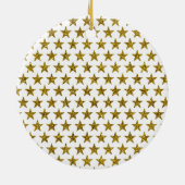 Stars des Gold Glitzer Keramik Ornament (Hinten)