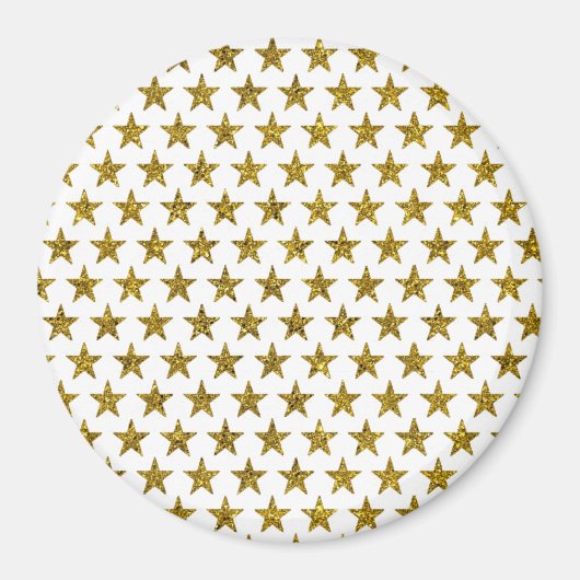 Stars des Gold Glitzer Magnet (Vorne)