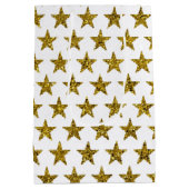Stars des Gold Glitzer Mittlere Geschenktüte (Rückseite)