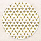 Stars des Gold Glitzer Runder Pappuntersetzer (Vorderseite)