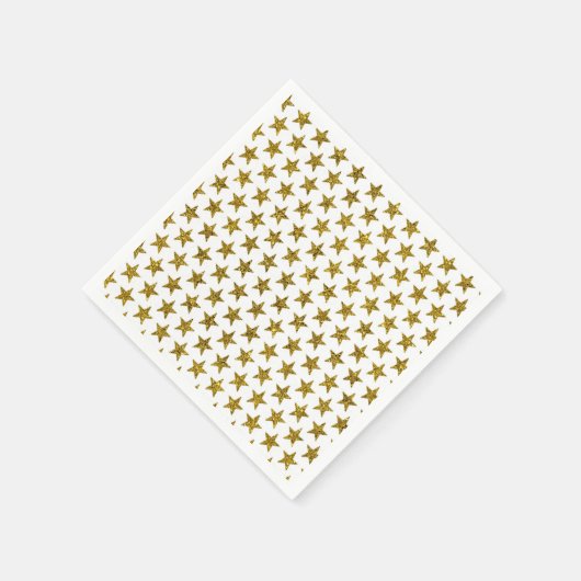 Stars des Gold Glitzer Serviette (Ecke)
