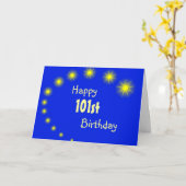 Stars Design Personalised 101st Birthday Card Karte (Gelbe Blume)
