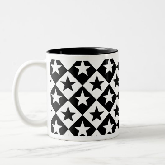 Stars & Diamanten Zweifarbige Tasse (Links)