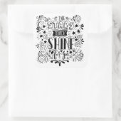 Stars, die sie für dich schwingen quadratischer aufkleber (Tasche)