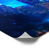 Stars Dream Cityscape Inspiration Zitat Poster (Ecke)