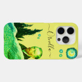 STARS elegant face VanGogh text editable yellow Case-Mate iPhone Hülle (Rückseite (Horizontal))