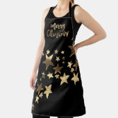 Stars Elegante Imitate Gold Typografie Frohe Weihn Schürze (InSitu)