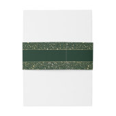 Stars Emerald Green und Gold Wedding Einladungsbanderole (Rückseitenbeispiel)