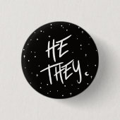 Stars Er/sie Pronouns 3 cm Abzeichen Button (Vorderseite)
