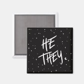 Stars Er/sie Pronouns Magnet (Vorderseite/Rückseite)
