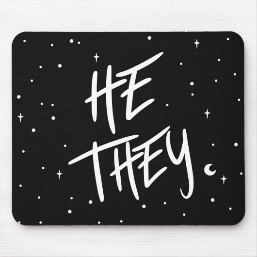 Stars Er/sie Pronouns Mousepad (Vorne)