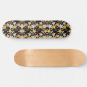 Stars Explosion Gold Black Bronze Silver Confetti Skateboard (Horizontal)