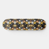 Stars Explosion Gold Black Bronze Silver Confetti Skateboard (Horizontal)