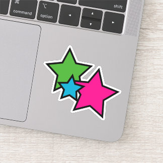 Stars farbenfrohe Nebel Rosa Grün Blau Aufkleber