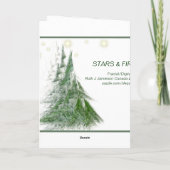 STARS & FIRS Weihnachtskarte Feiertagskarte (Rückseite)