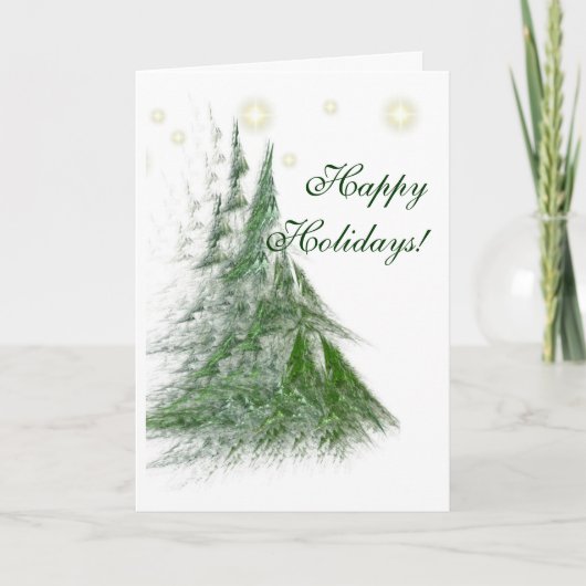 STARS & FIRS Weihnachtskarte Feiertagskarte (Vorderseite)