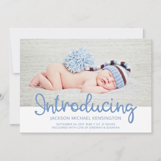 Stars Foto Birth Einführung Baby Ankündigung (Vorderseite)