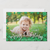 Stars Frohe Weihnachts-Foto Feiertagskarte (Vorderseite)