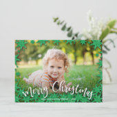 Stars Frohe Weihnachts-Foto Feiertagskarte (Stehend Vorderseite)