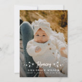 Stars Full Foto Multi-Foto Collage Geburt Ankündigung (Vorderseite)