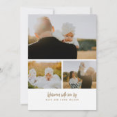 Stars Full Foto Multi-Foto Collage Geburt Ankündigung (Rückseite)