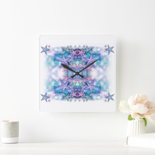 Stars für klassische Stile Quadratische Wanduhr (Zuhause)