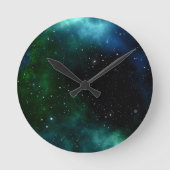 Stars Galaxy Gradient Runde Wanduhr (Vorderseite)