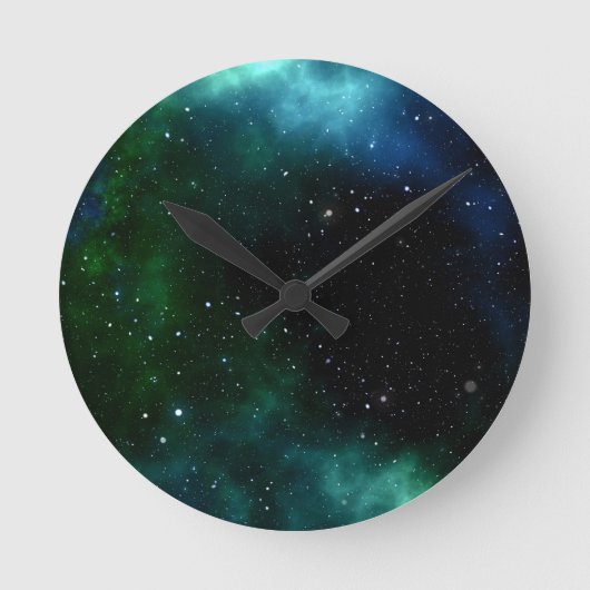 Stars Galaxy Gradient Runde Wanduhr (Vorderseite)