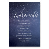 Stars Galaxy Hochzeitskarte Andromeda Tischnummer (Vorderseite)