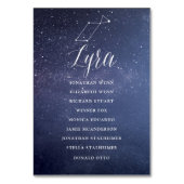 Stars Galaxy Wedding Chart Card Lyra Tischnummer (Vorderseite)
