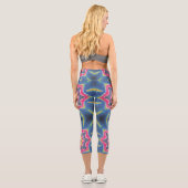 Stars Gefärbte Krawatte Capri Leggings (Rückseite)