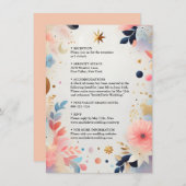 Stars Glam Bright Pastel Ombre Glitzer Wedding Begleitkarte (Vorne/Hinten)