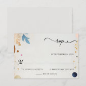 Stars Glam Bright Pastel Ombre Glitzer Wedding RSVP Karte (Vorne/Hinten)