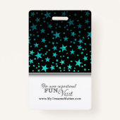 Stars Glitzer Beruflich CNA Nurse Foto Name Ausweis (Rückseite)