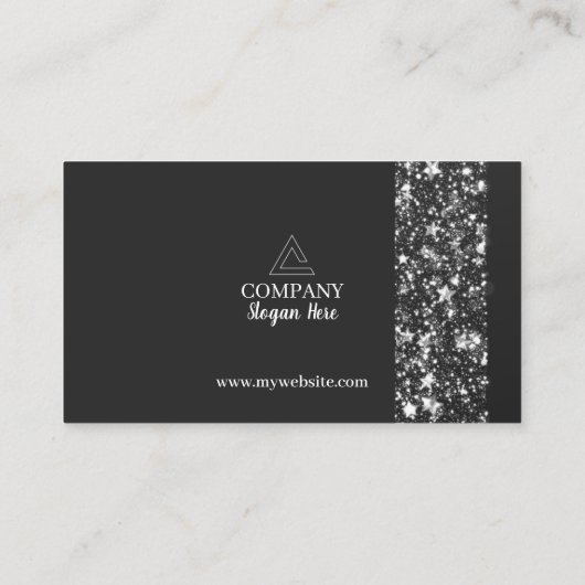 Stars & Glitzern QR Code Business Cards von 100 Visitenkarte (Rückseite)