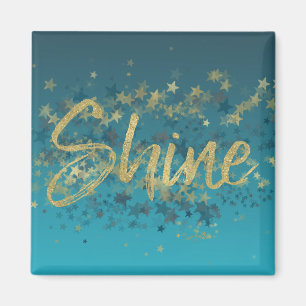 Stars Gold Blue Shine Magnet