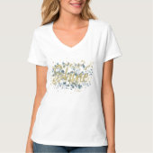 Stars Gold Blue Shine T-Shirt (Vorderseite)