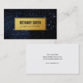 Stars Gold Frame Visitenkarte (Vorne/Hinten)