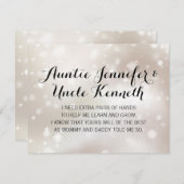 Stars Gold werden Sie meine Eltern Vorschlag Einladung (Vorne/Hinten)