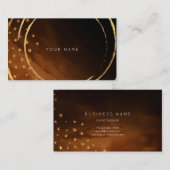 Stars Golden Circles Black Brown Vip Visitenkarte (Vorne/Hinten)