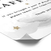 Stars & Graue Wolken Kinderdusche Windelwindeln Poster (Ecke)