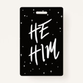 Stars He/Him Pronouns Ausweis (Rückseite)