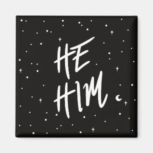 Stars He/Him Pronouns Magnet