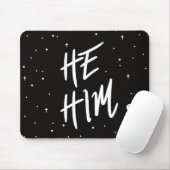 Stars He/Him Pronouns Mousepad (Mit Mouse)