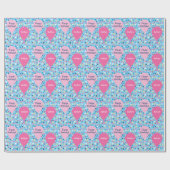 Stars Hearts Balloons Personalisiert Geburtstag Geschenkpapier (Flach)