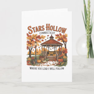 Stars Hollow Kürbis Thanksgiving Herbst Y'al Karte